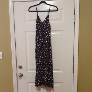 Band Of Gypsies Black Floral Midi Size Medium